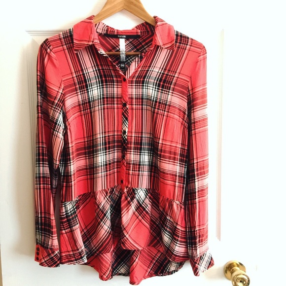 peplum flannel shirt